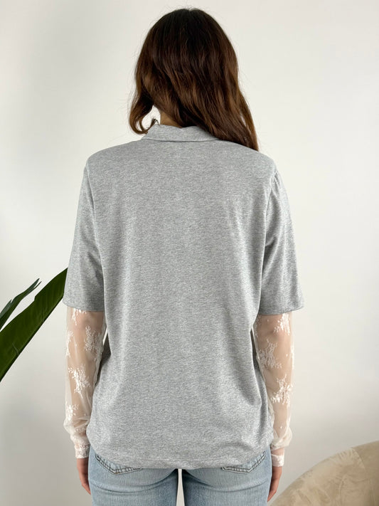 SUSY MIX - POLO CON MANICHE IN PIZZO