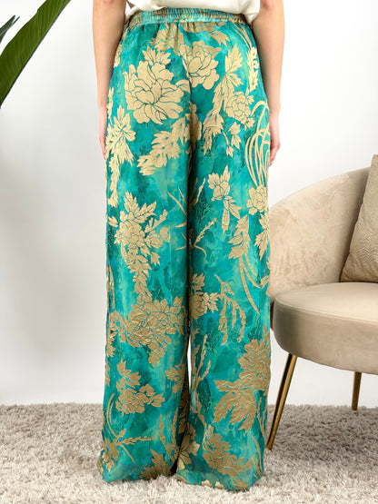 WU'SIDE - PANTALONE PALAZZO FANTASIA