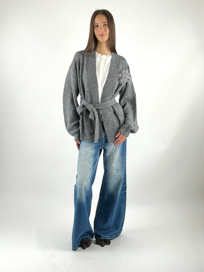 KONTATTO - CARDIGAN LUREX SPILLA