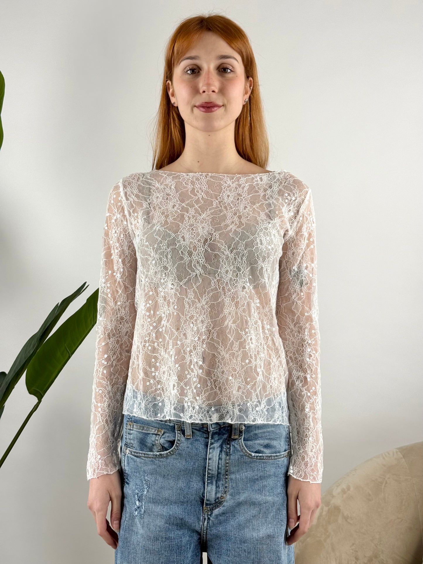 SUSY MIX - MAGLIA PIZZO MACRO PAILLETTES
