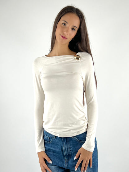 SUSY MIX - MAGLIA CON ACCESSORIO LATERALE