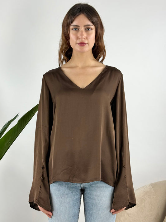 SUSY MIX - BLUSA SATIN MANICA KIMONO