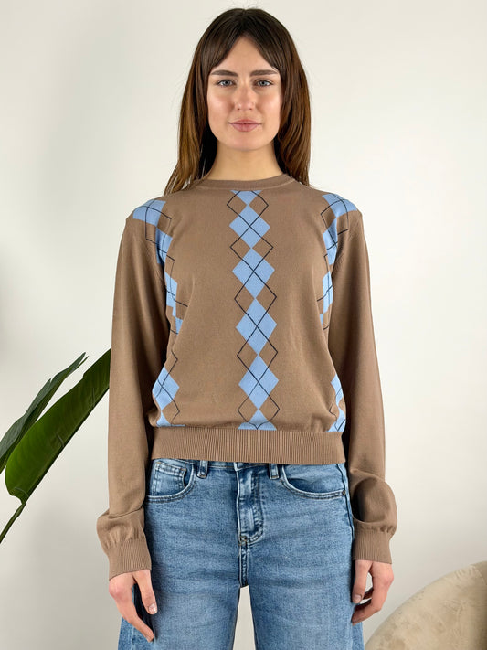 TENSIONE IN - MAGLIA GIROCOLLO ROMB