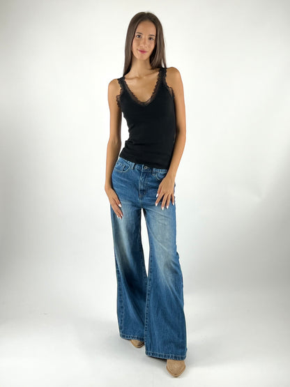 SUSY MIX - CANOTTA IN MAGLIA PIZZO