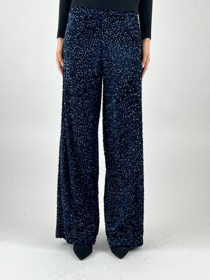 DEVA - PANTALONE PALAZZO PAILLETTES