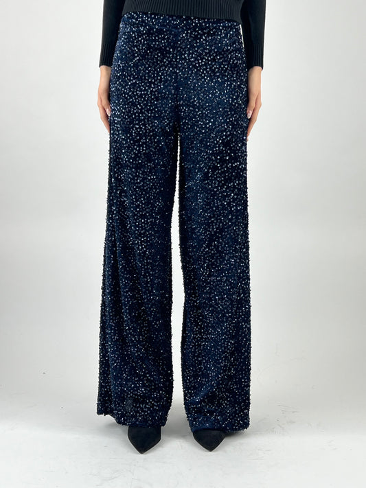 DEVA - PANTALONE PALAZZO PAILLETTES
