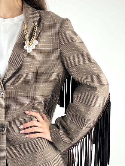 SUSY MIX - GIACCA FRANGE MICROPAILLETTES