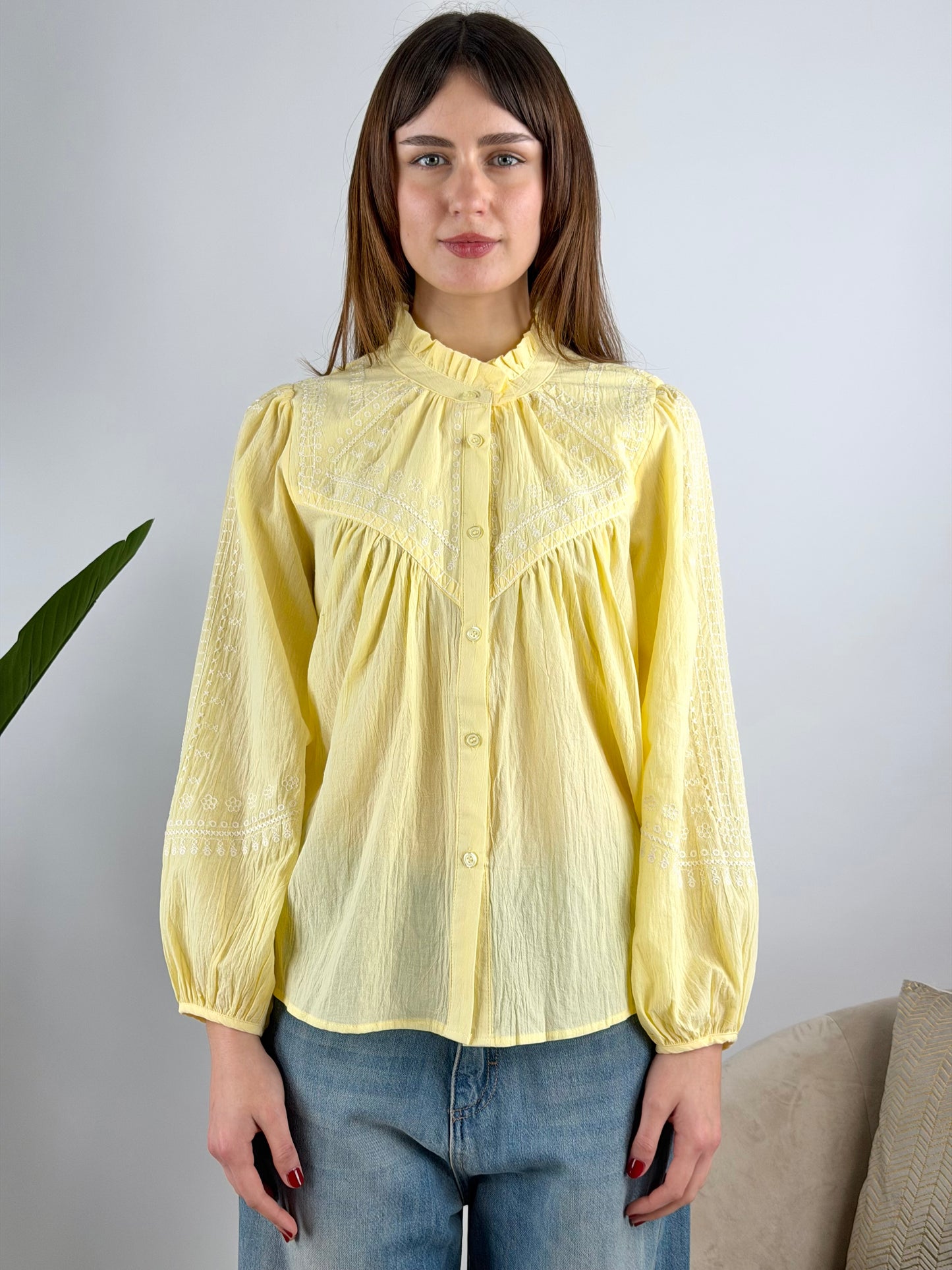 DEVA COUTURE PARIS - CAMICIA COLLETTO ROUCHES