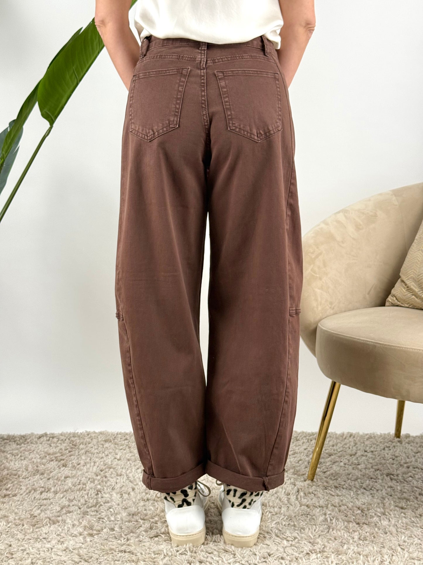 DEVA - JEANS BARREL COLORATO