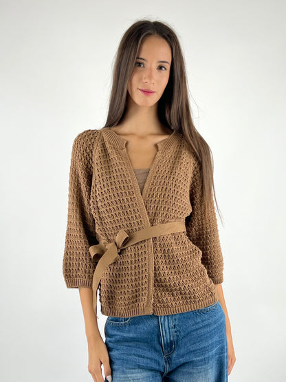 DEVA - CARDIGAN CROCHET CINTURA