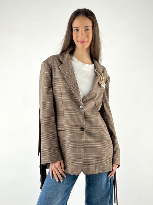 SUSY MIX - GIACCA FRANGE MICROPAILLETTES