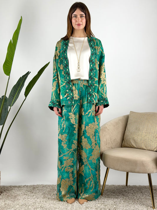 WU'SIDE - PANTALONE PALAZZO FANTASIA