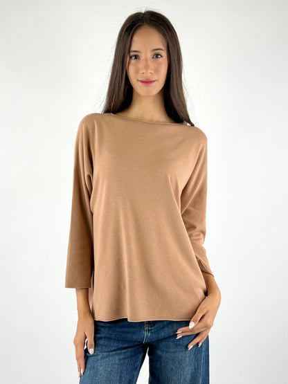 KONTATTO - MAGLIA GIROCOLLO OVER ROTOLINO