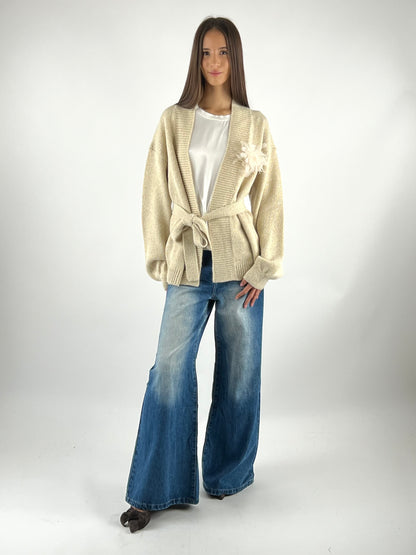 KONTATTO - CARDIGAN LUREX SPILLA