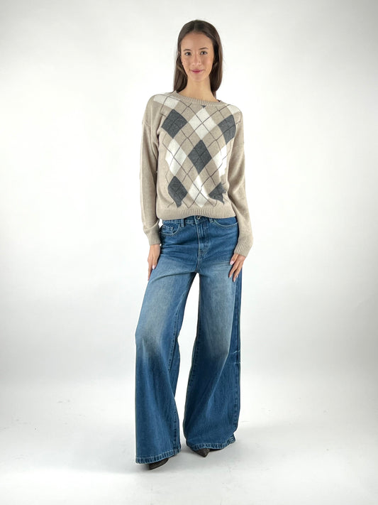 MOTEL - MAGLIA GIROCOLLO LOSANGHE