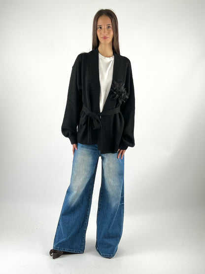 KONTATTO - CARDIGAN LUREX SPILLA