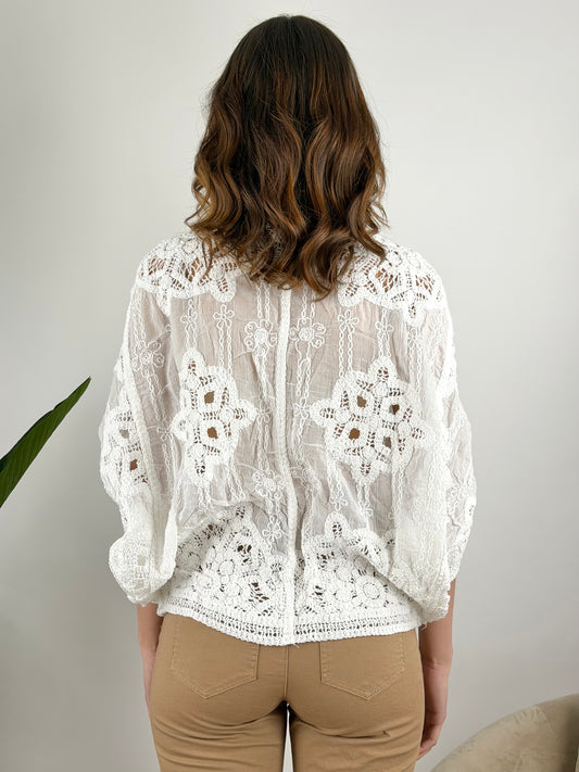 DEVA COUTURE PARIS - PONCHO CROCHET