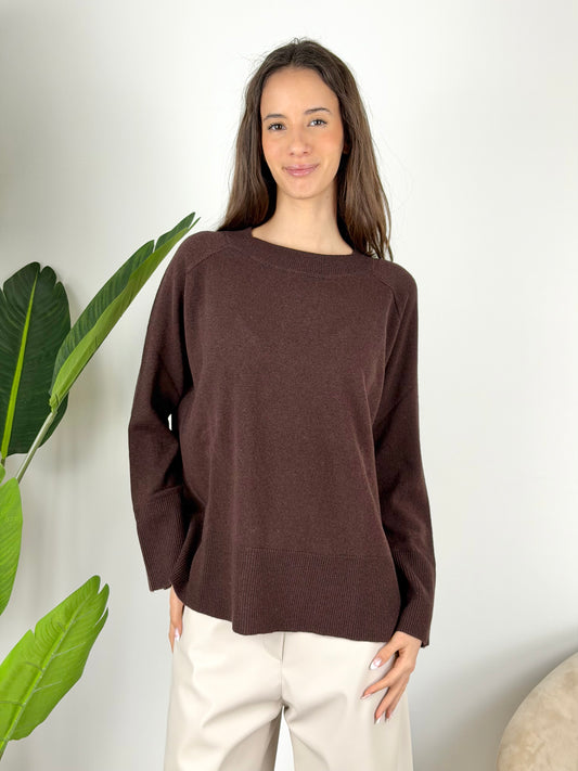 TENSIONE IN - MAGLIA GIROCOLLO CON SPACCHI