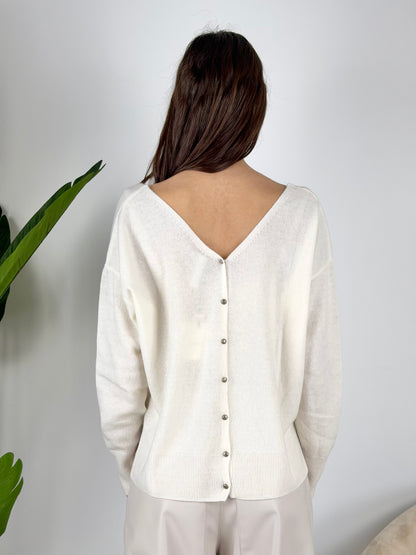 TENSIONE IN - MAGLIA SCOLLO A V BOTTONI