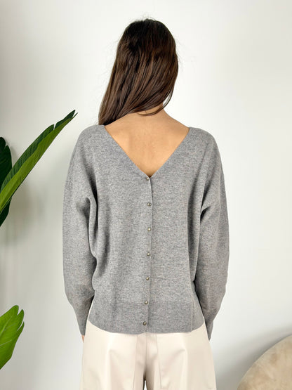 TENSIONE IN - MAGLIA SCOLLO A V BOTTONI