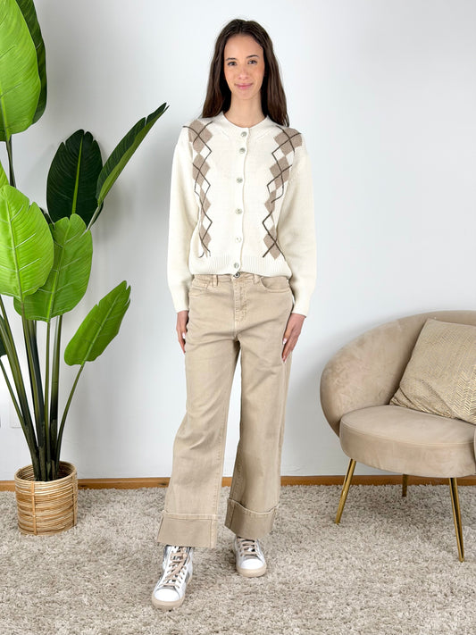 DEVA - JEANS COLORATO RISVOLTO