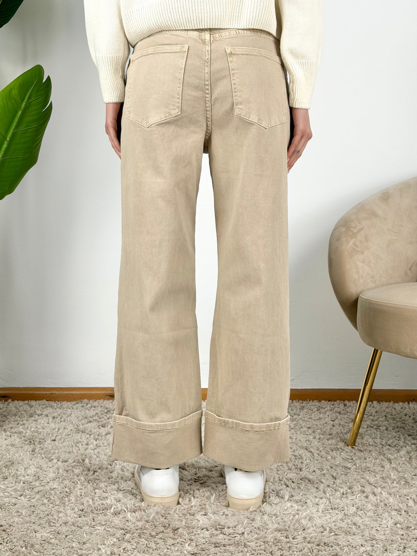 DEVA - JEANS COLORATO RISVOLTO