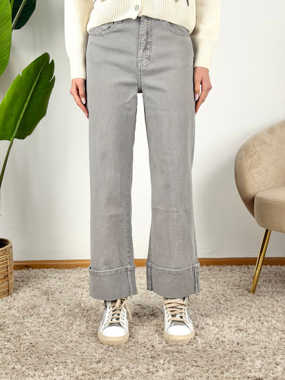 DEVA - JEANS COLORATO RISVOLTO