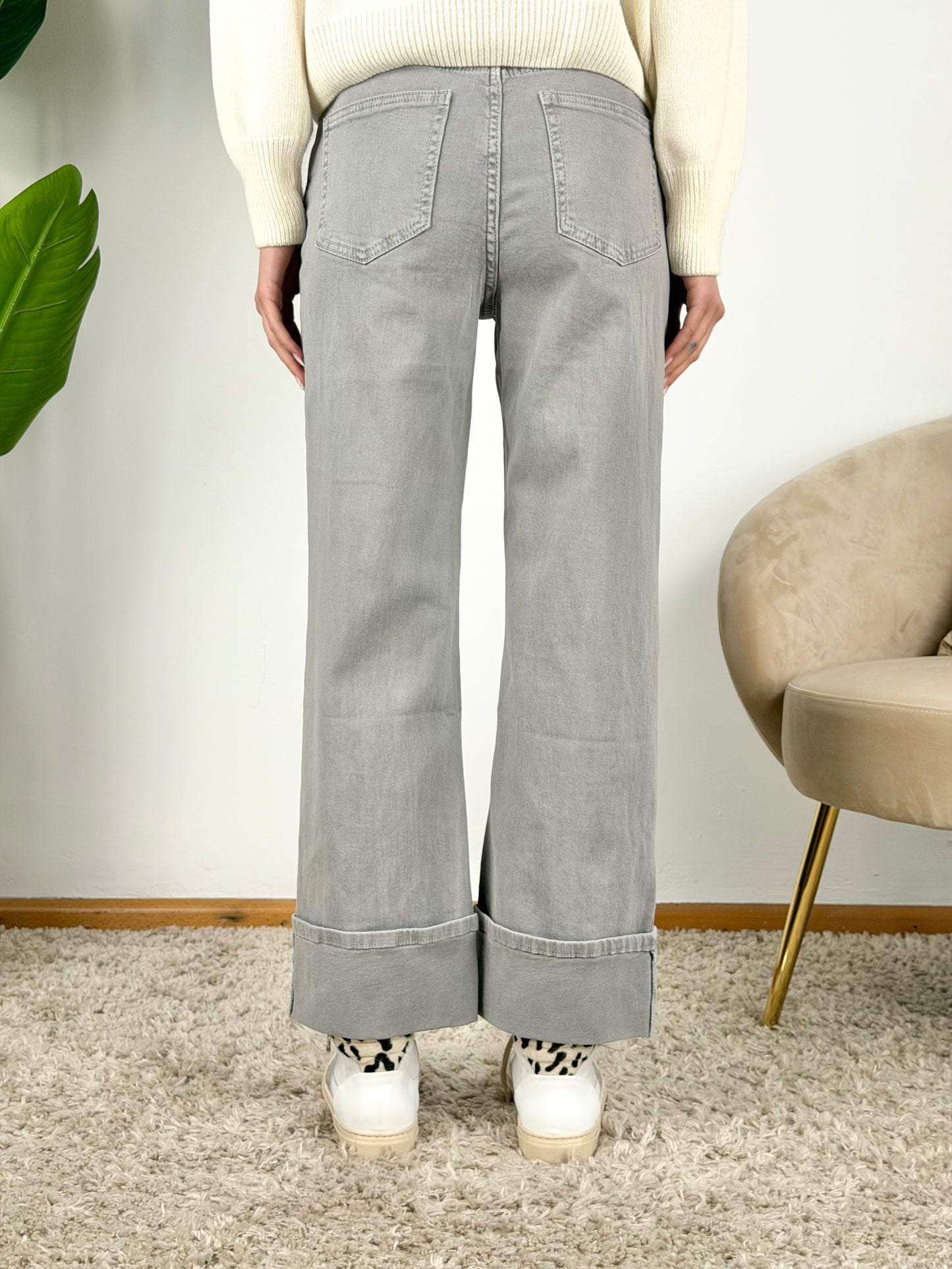 DEVA - JEANS COLORATO RISVOLTO