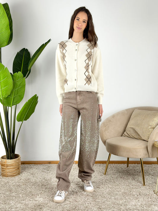 DEVA - JEANS CARPENTER STRASS