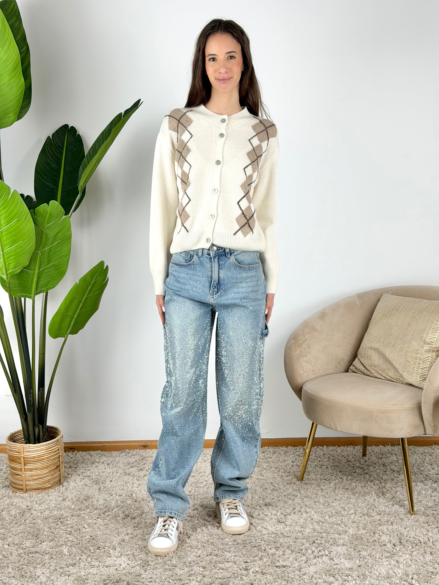 DEVA - JEANS CARPENTER STRASS