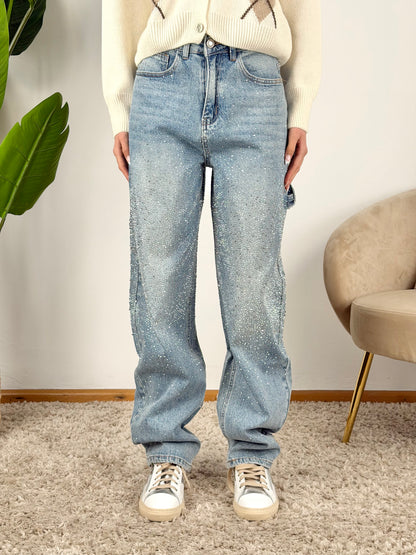 DEVA - JEANS CARPENTER STRASS