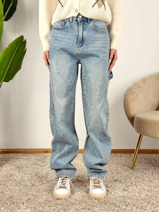 DEVA - JEANS CARPENTER STRASS