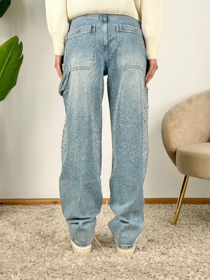 DEVA - JEANS CARPENTER STRASS