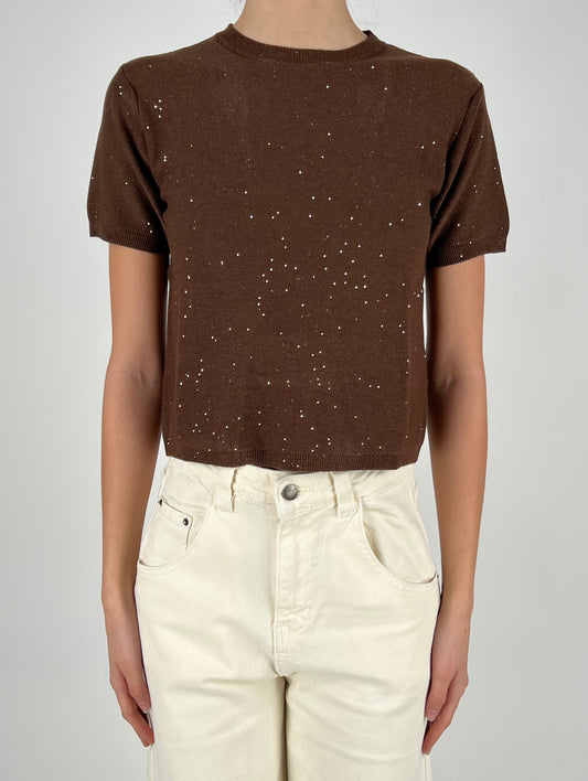 HAVEONE - MAGLIA MICRO PAILLETTES