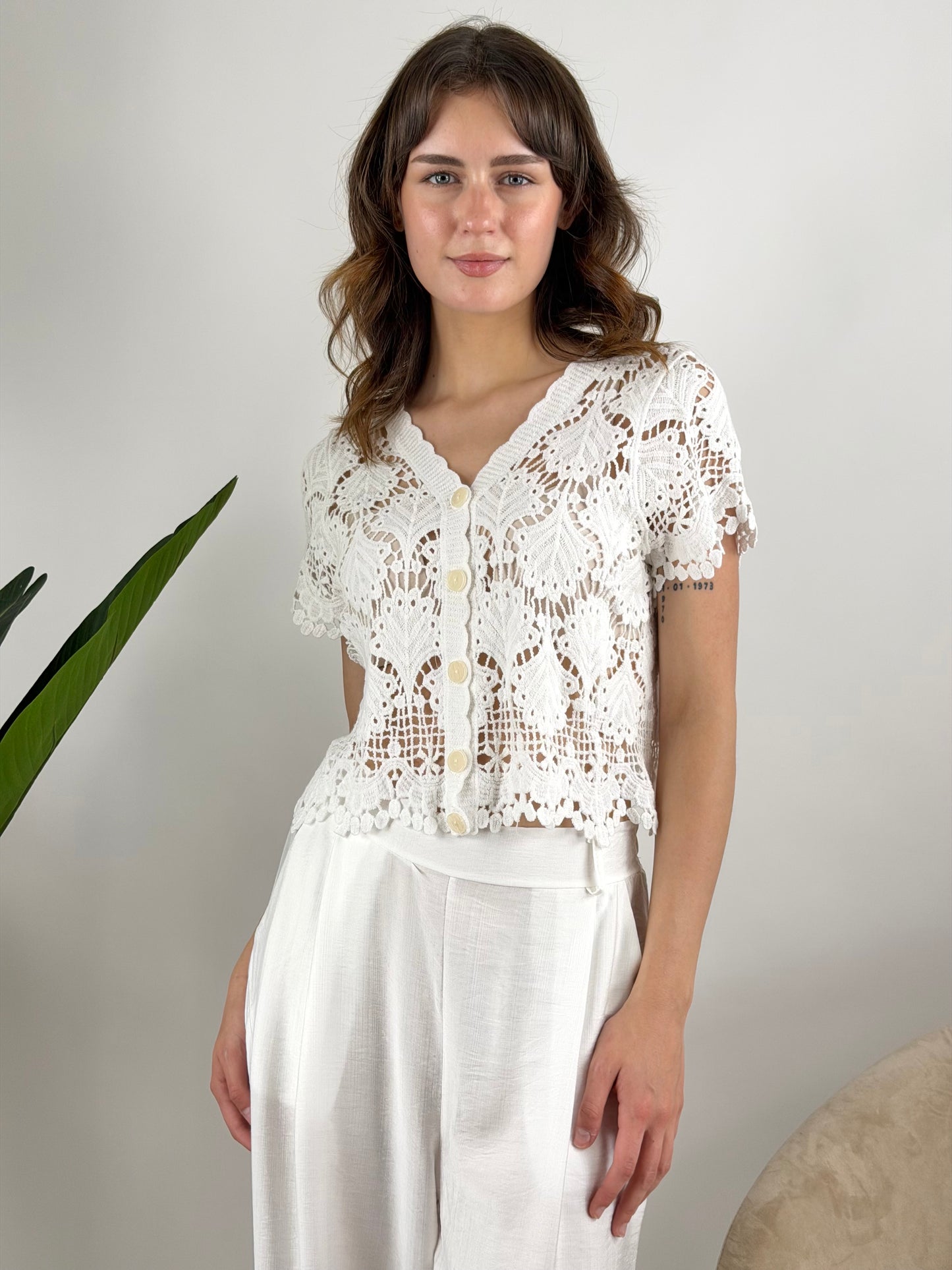 DEVA - CARDIGAN CORTO CROCHET
