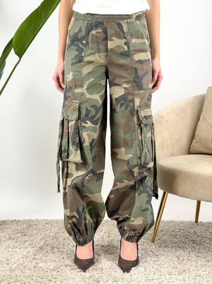 TENSIONE IN - PANTALONE CARGO CAMOUFLAGE
