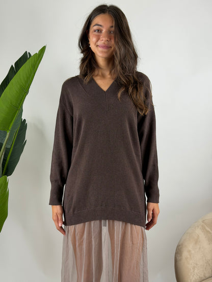 HAVEONE - ABITO IN MAGLIA TULLE