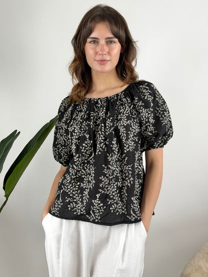 DEVA - BLUSA SHIFFER RICAMI
