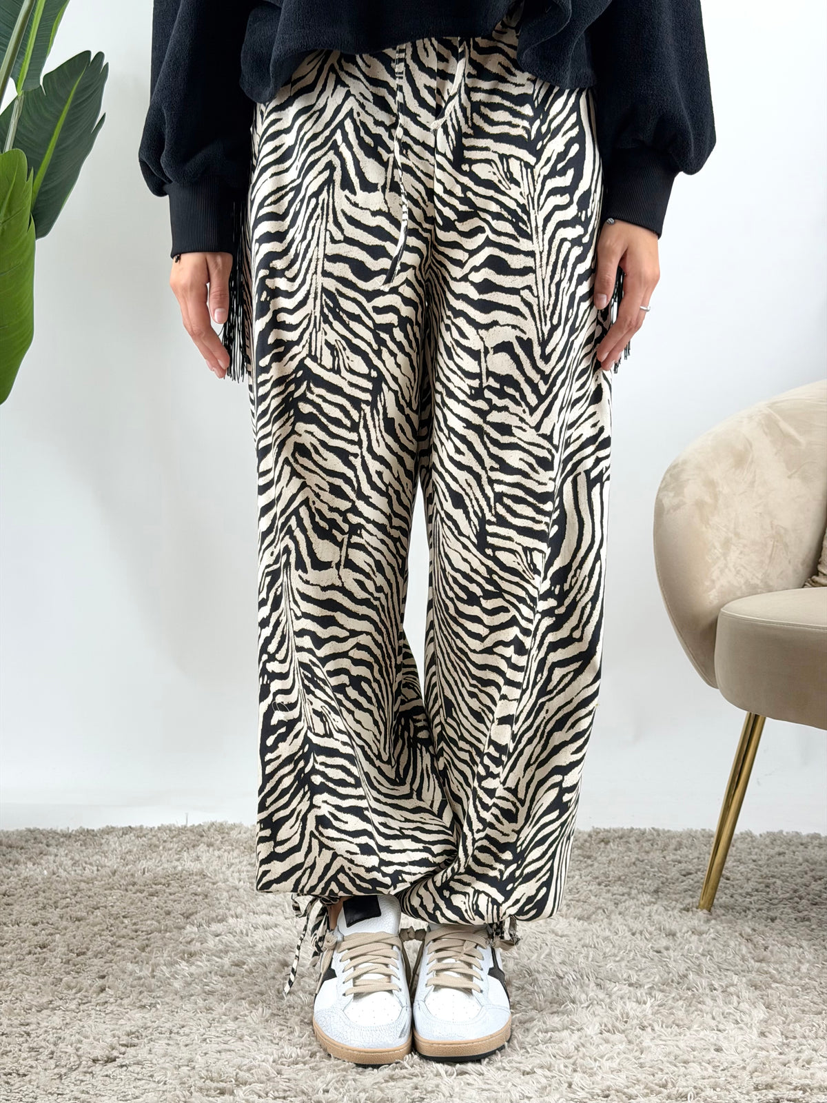 HAVEONE - PANTALONE BALOON ZEBRA