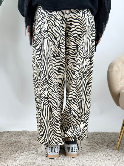 HAVEONE - PANTALONE BALOON ZEBRA