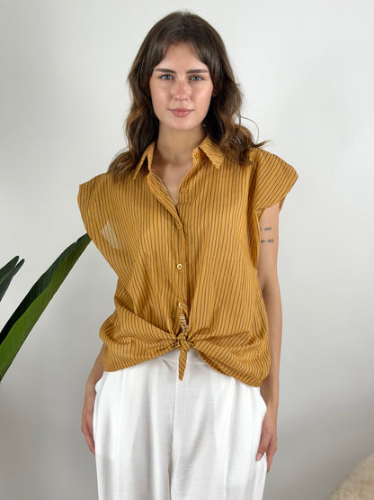 DEVA - CAMICIA SMANICATA RIGHE