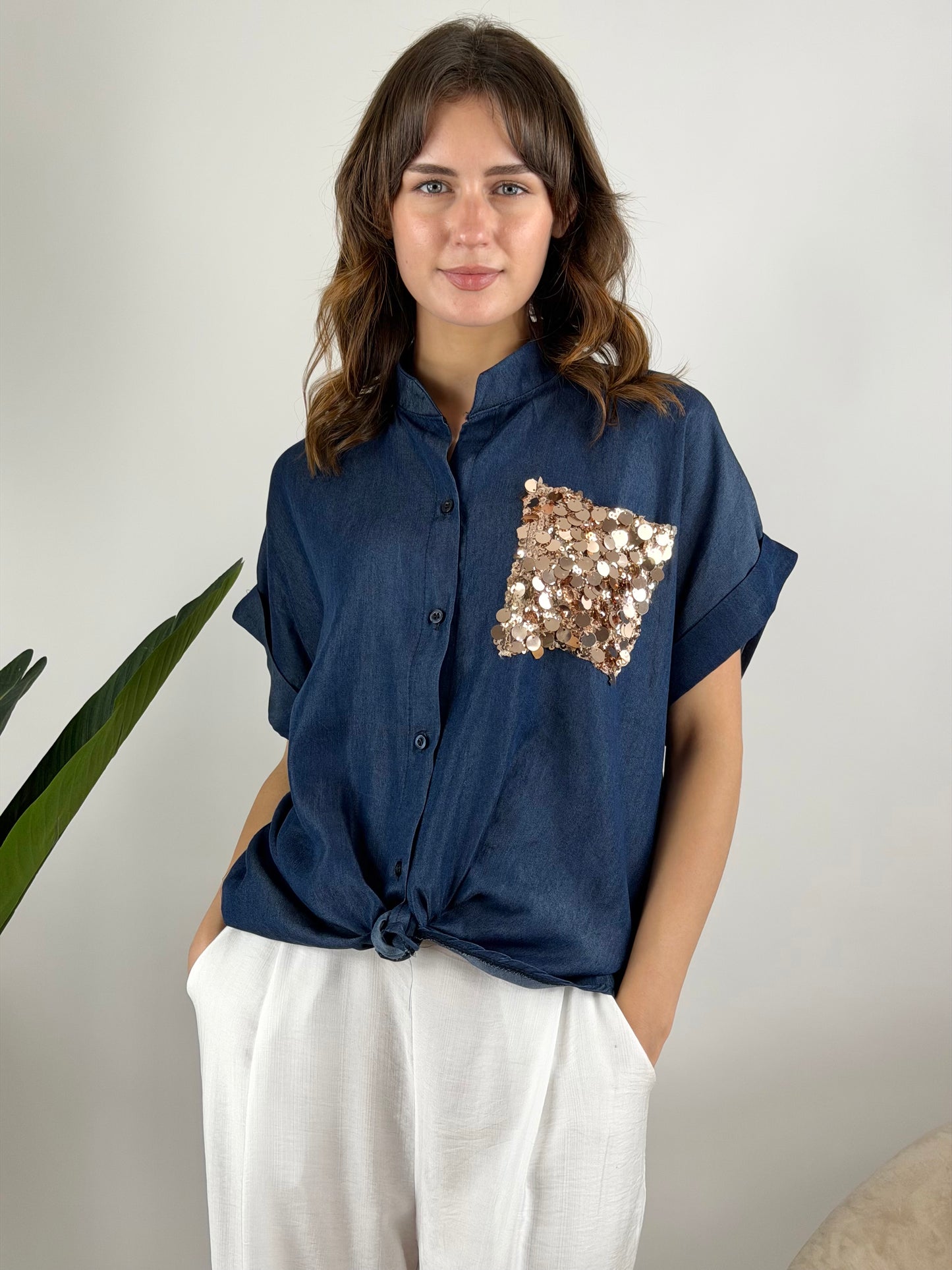 DEVA - CAMICIA CHAMBRAY TASCHINO