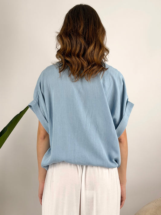 DEVA - CAMICIA CHAMBRAY TASCHINO