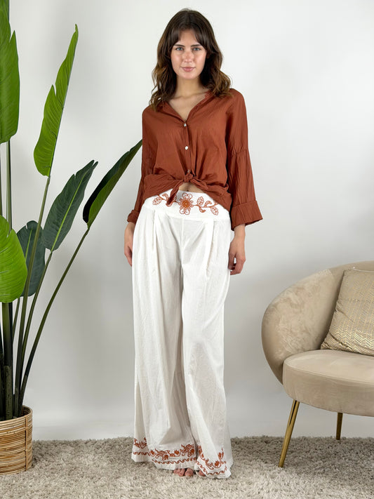 DEVA - PANTALONE RICAMI