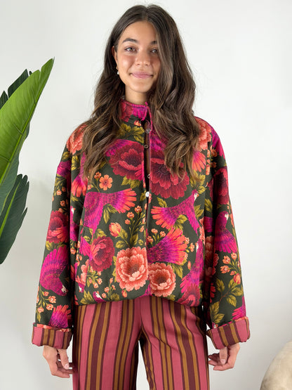 HAVEONE - BOMBER STAMPA PAPPAGALLI