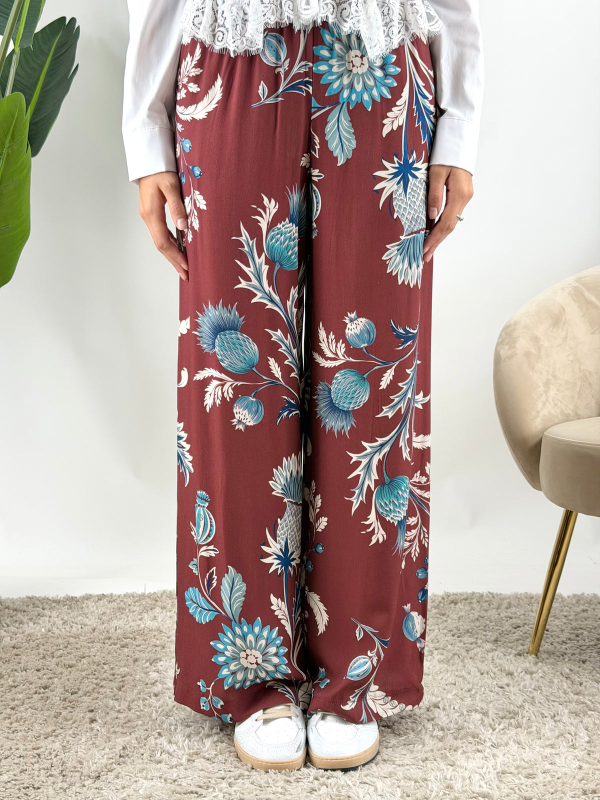 HAVEONE - PANTALONE NOMAD FLOREALE