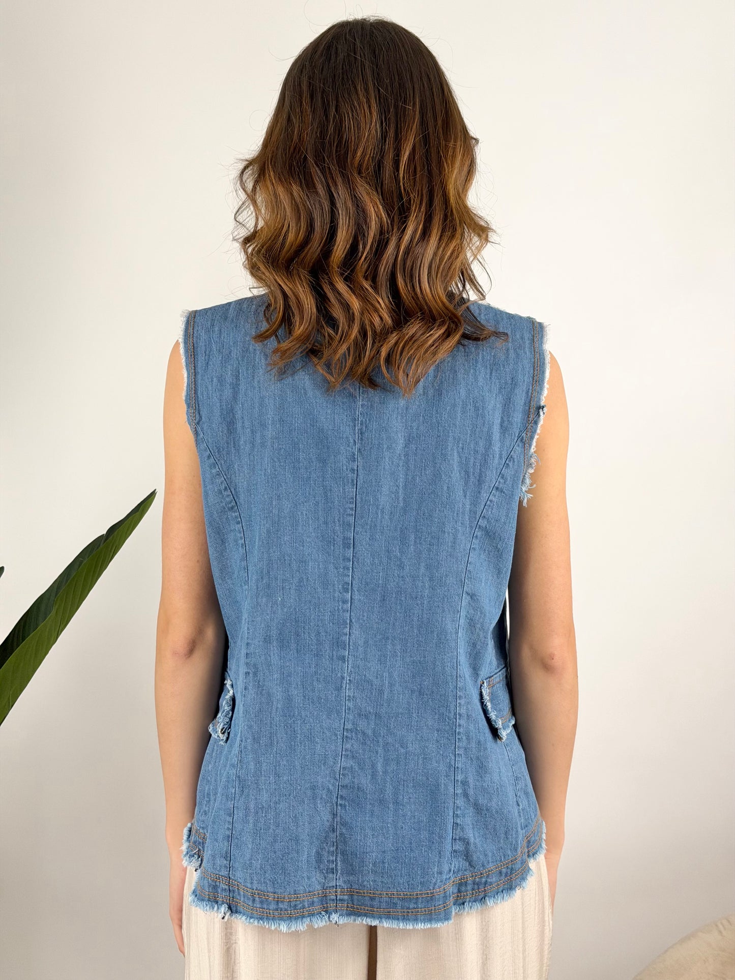 DEVA - GILET NAPOLEONE DENIM