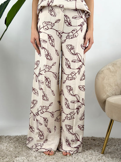 DEVA - PANTALONE PALAZZO RICAMI