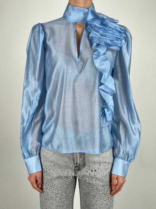 HAVEONE - CAMICIA LUPETTO ROUCHES