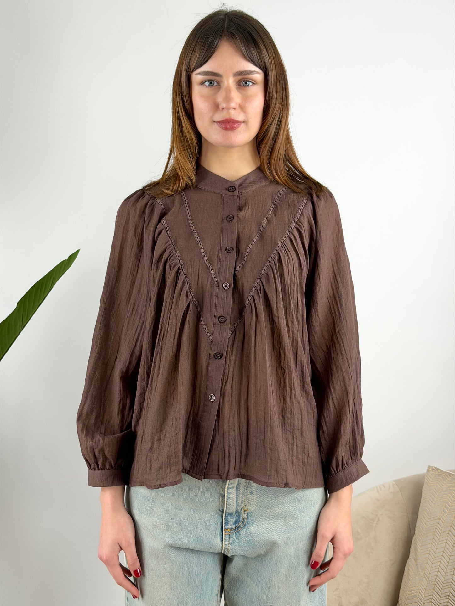 DEVA COUTURE PARIS - CAMICIA MUSSOLA COREANA